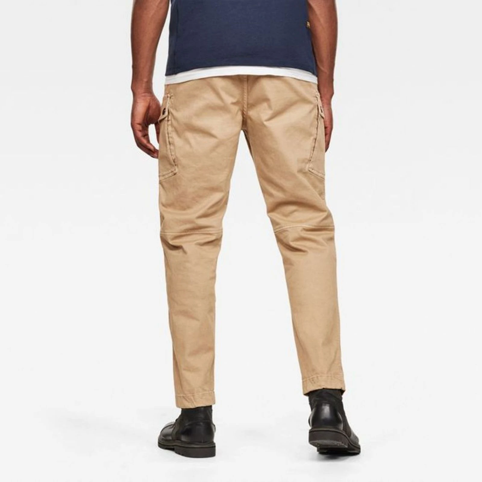 Pantalon cargo reto conico G-Star RAW Roxic, tingido em peca Sahara – photo 2